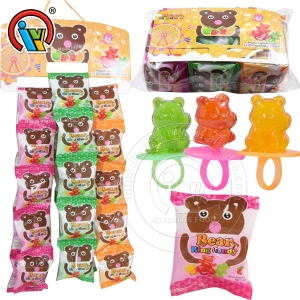 Bear Shape Ring Pop Lollipop Candy Постачальник